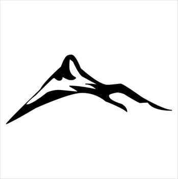 mountain vector. mountain vector isolated on white background. vector silhouette of mountains and hills