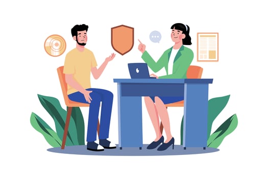 Doctor Clinic Illustration concept on white background vector