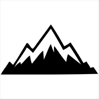 mountain vector. mountain vector isolated on white background. vector silhouette of mountains and hills