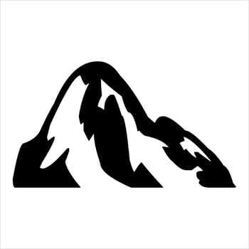 mountain vector. mountain vector isolated on white background. vector silhouette of mountains and hills