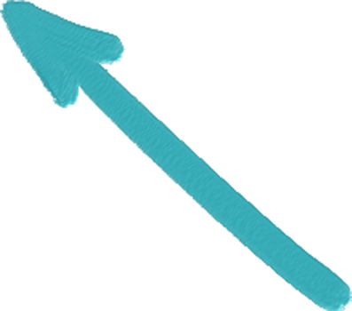 Handdrawn Colorful Paint Arrow png