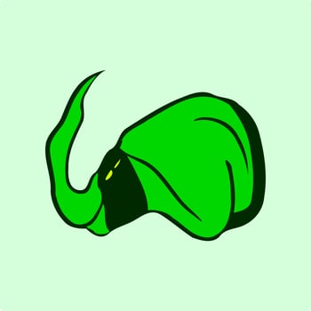 Rhino Halloween monster animal vector