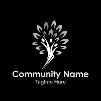 Vector Design, Minimalist community logo design or community icon, for the community