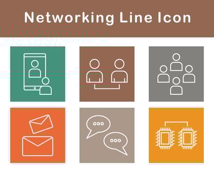 Networking Vector Icon Set