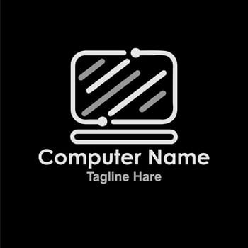 PC Logo Design Vector Design or computer icon, for computer servicing business