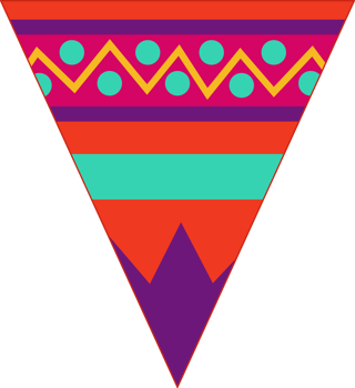 Mexican Papel picado, Fiesta decorations in Cinco de mayo Festival, Colorful party flag Pennant PNG