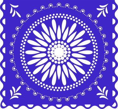 Mexican Papel picado, Fiesta decorations in Cinco de mayo Festival, Blue color party flag PNG