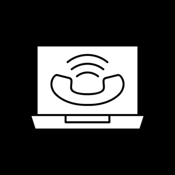 Online Call Vector Icon Design