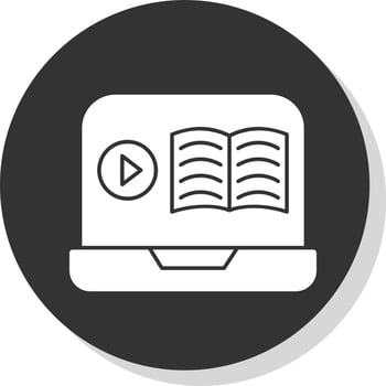 Online Course Vector Icon Design