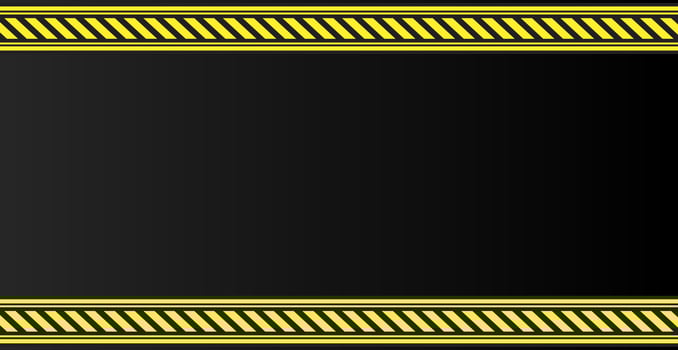 black background wallpaper with yellow police line ribbon vector