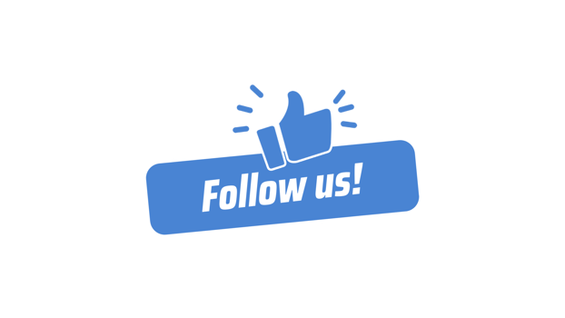 Social media follow us button with like icon png