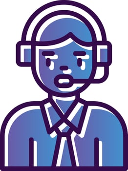 Call Agent Vector Icon Design