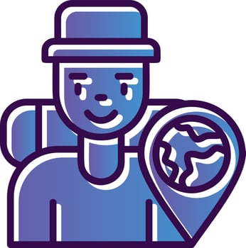 Traveler Vector Icon Design