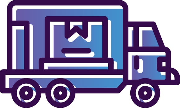 Cargo Truck Vector Icon Design