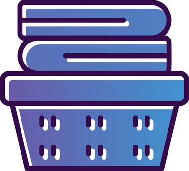 Laundry Basket Vector Icon Design