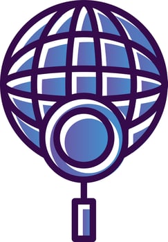 Global Search Vector Icon Design