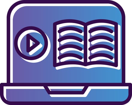 Online Course Vector Icon Design