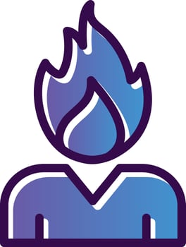 Burning Vector Icon Design