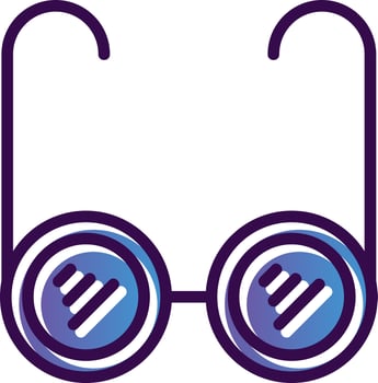 Eye Glasses Vector Icon Design