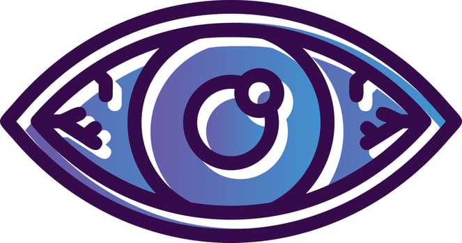 Red Eyes Vector Icon Design