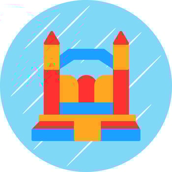 Bouncy Castle Vector Icon Design