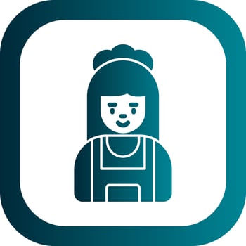 Maid Vector Icon Design