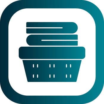 Laundry Basket Vector Icon Design