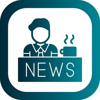 NewsCaster Vector Icon Design