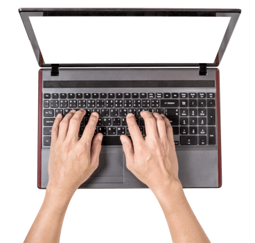 man using laptop isolated png