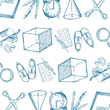 school pattern background vector