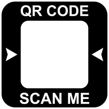 Scan me qr code, arrow logo mockup scanner qr code vector