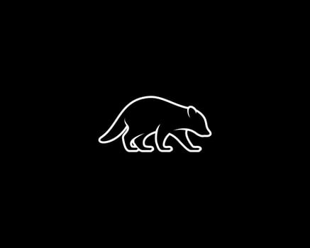 Racoon Outline Vector Silhouette