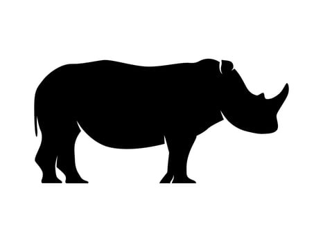 Rhino Vector Animal Silhouette