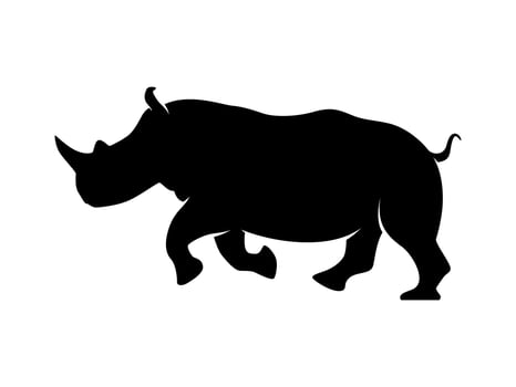 Rhino Vector Animal Silhouette