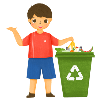 Boy Recycling Garbage png