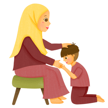 Boy Showing Respect by Kneeling png
