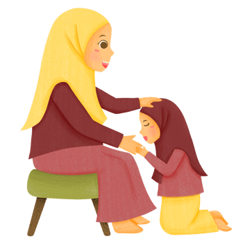 Girl Showing Respect by Kneeling png