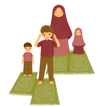 Muslim Family Praying png