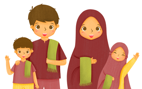 Muslim Family Praying png