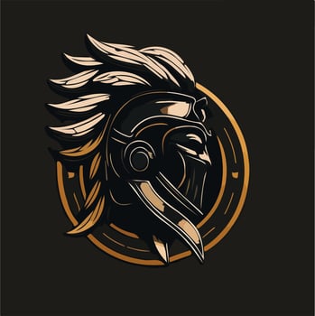 Spartan Helmet Logo Mascot  Symbol Vector Illustration eps 10