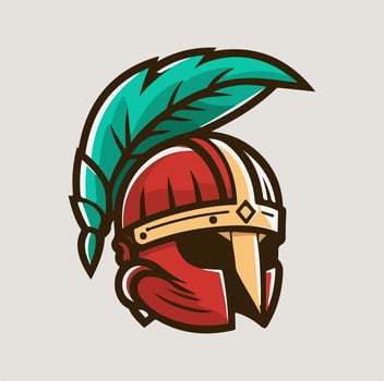 Spartan Helmet Logo Mascot  Symbol Vector Illustration eps 10