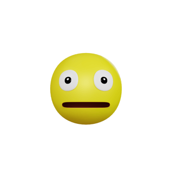 Emoji yellow face and emotion with afraid and excited. Facial expression. png