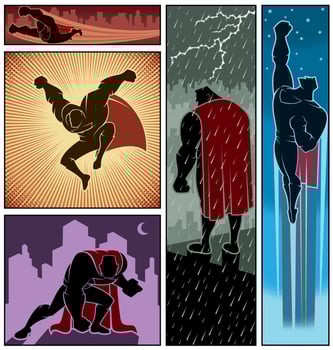 Superhero Banners 3 vector