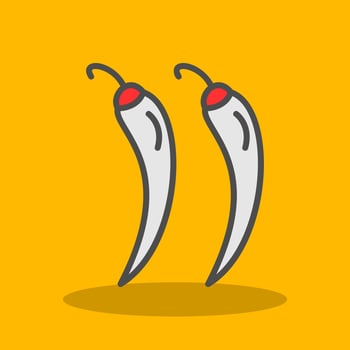 Hot Pepper Vector Icon Design