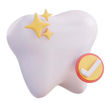 3d illustration check teeth clean shining png