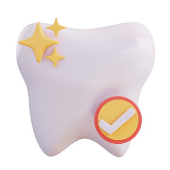 3d illustration check teeth clean shining png