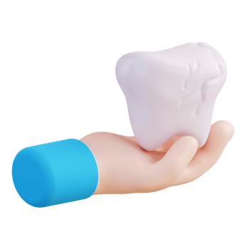 3d illustration of hand holding cavities png