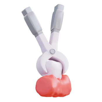 3d illustration of tooth extraction tank tool png
