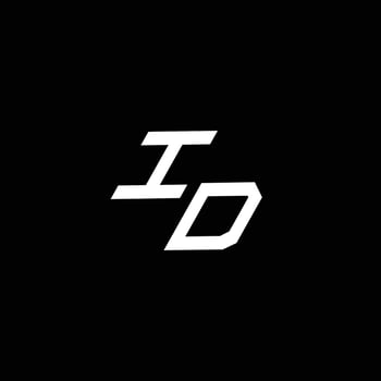 ID logo monogram with up to down style modern design template vector