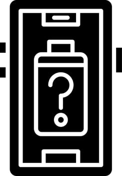 Battery Unknown Icon Style vector
